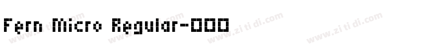 Fern Micro Regular字体转换